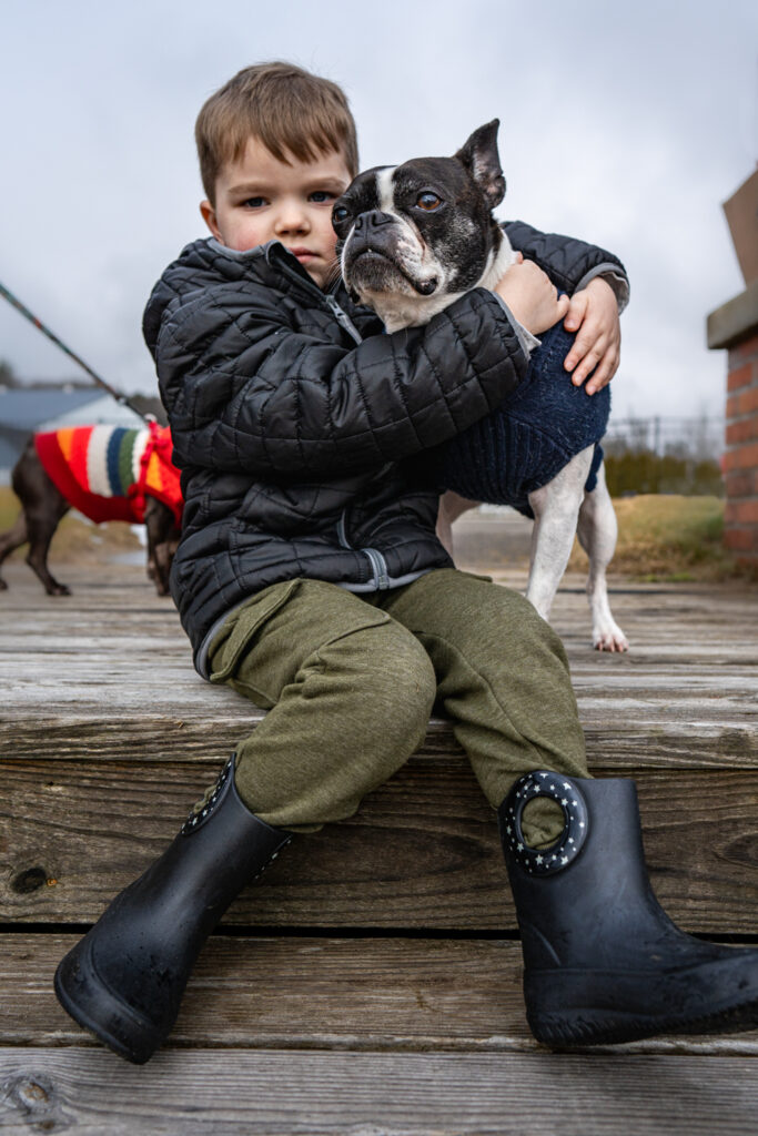 Child and Dog Portrait - upstate NY Dog Photographer Mike Hosier