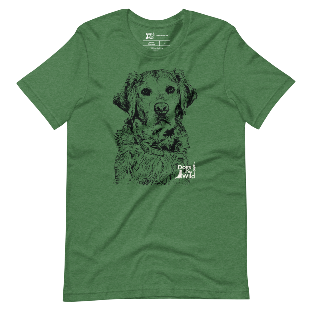 golden retriever portrait t-shirt by dogs in the wild