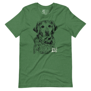 golden retriever portrait t-shirt by dogs in the wild