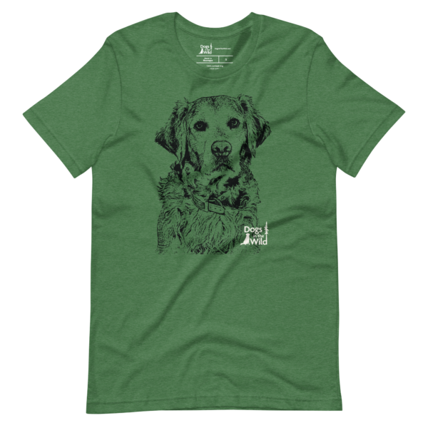 golden retriever portrait t-shirt by dogs in the wild